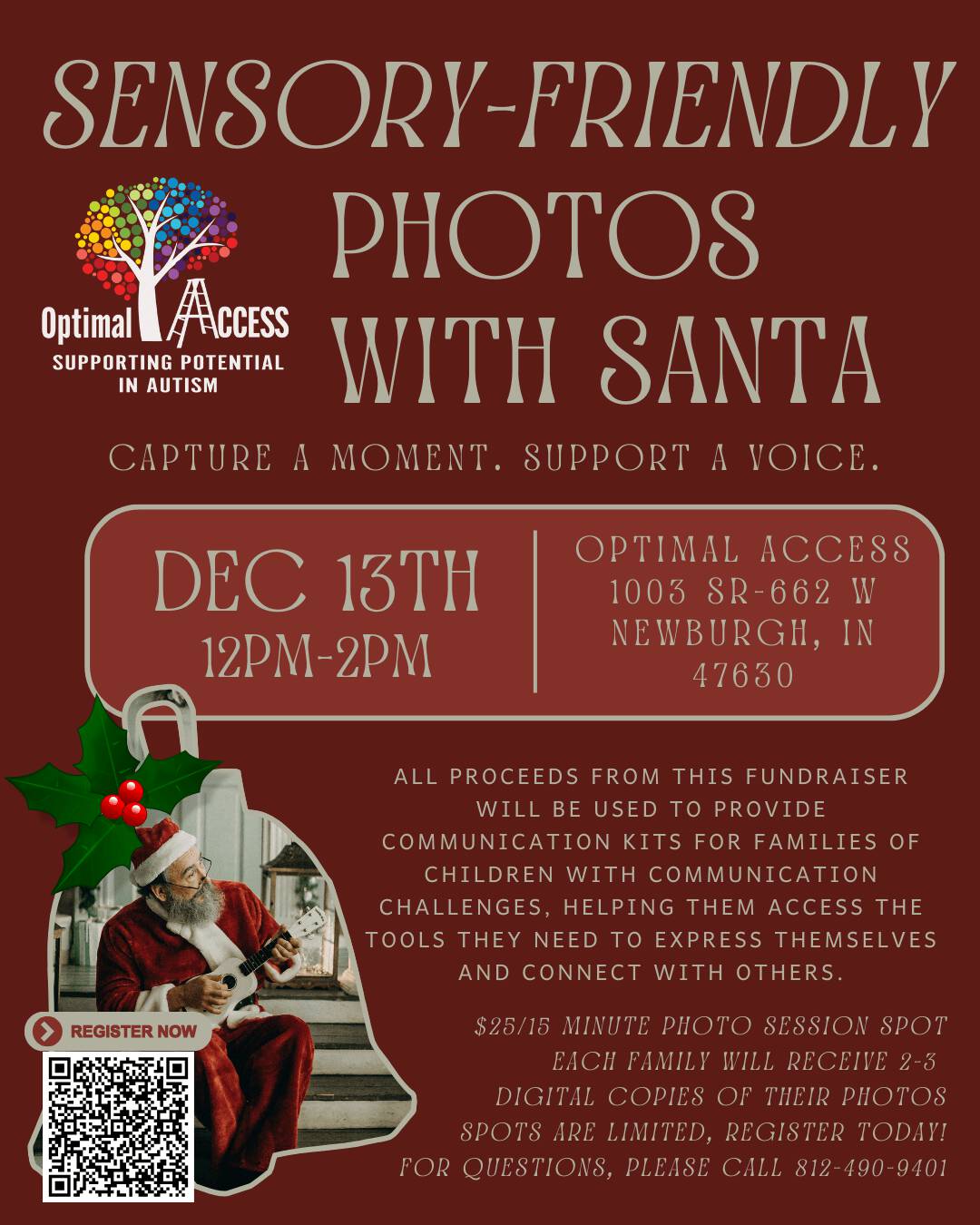 Sensory Photos with Santa